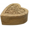 Boîte à épices en bois sculpté